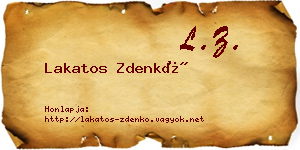 Lakatos Zdenkó névjegykártya